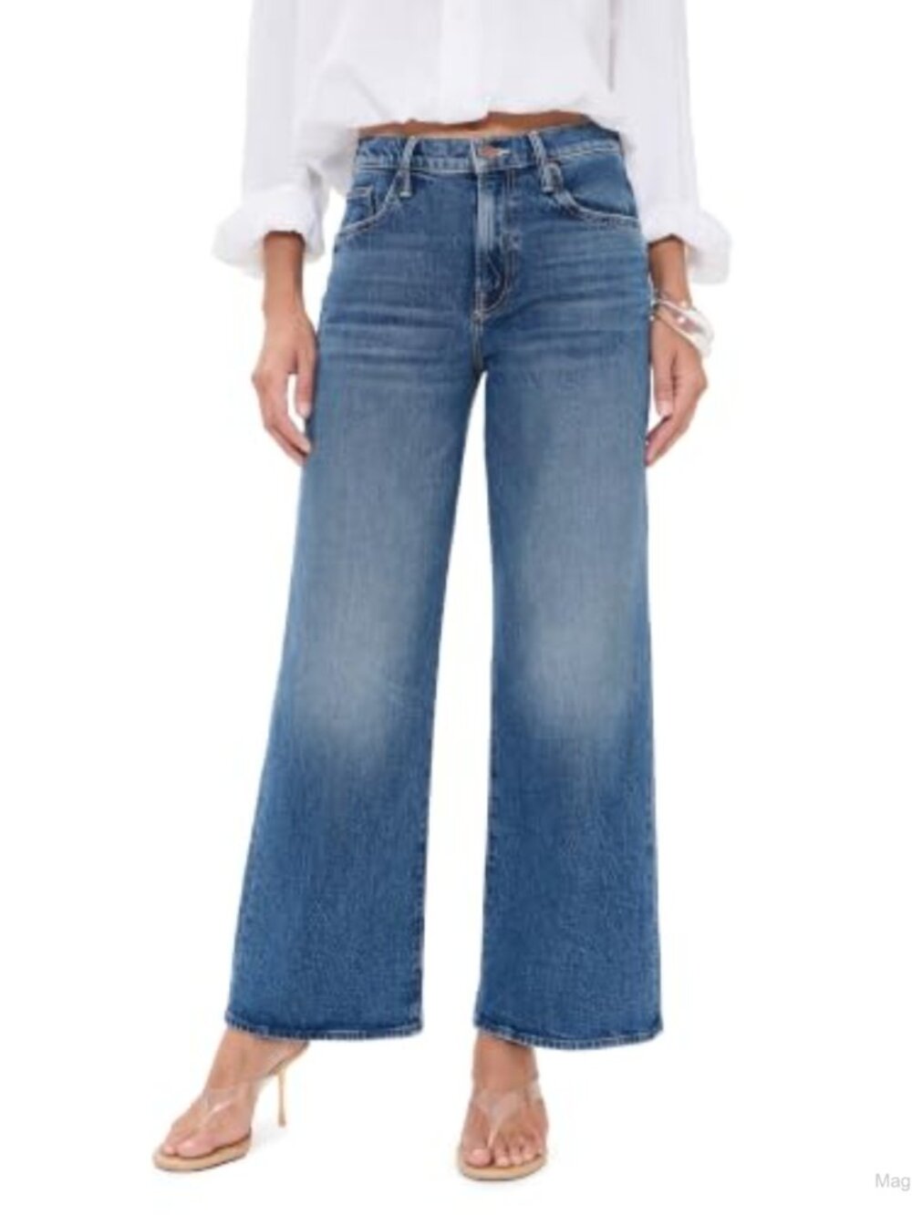 Mid Rise Maven Flood Jeans Low Stretch Cotton Blend Cropped Loose Fit